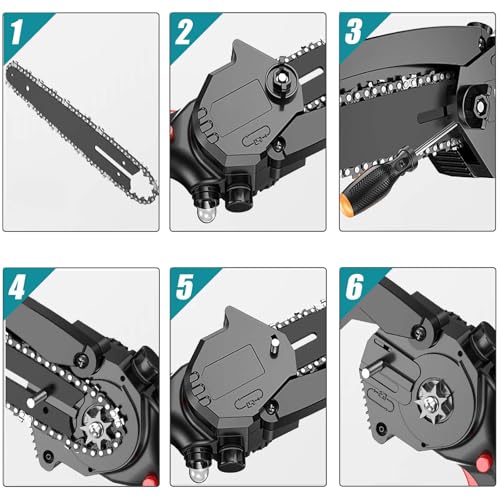 ANCKNE 6 Inch Chainsaw Chain, 5 Pieces Replacement Chains for Almost 6-inch Cordless Electric Portable Mini Chainsaws, Durable Carbon 6Inch Chainsaw Chains for Pruning Shears and Wood Cutting - Image 3