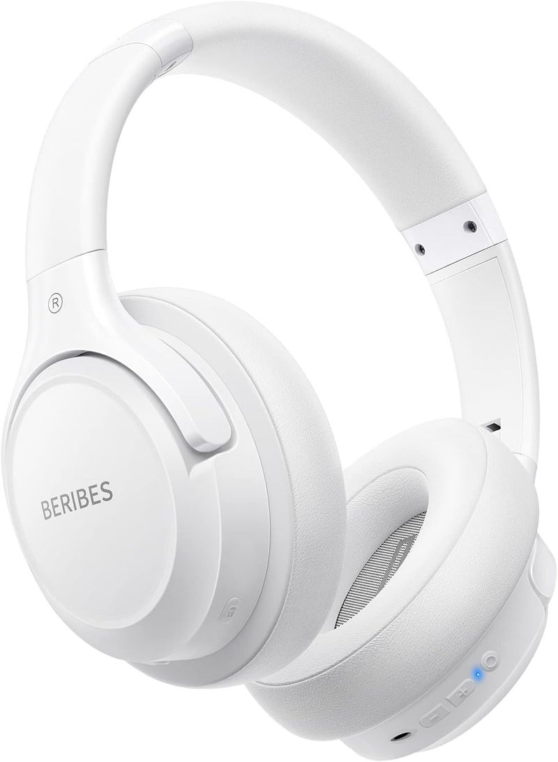 BERIBES Wireless Headphones Over Ear, 65H Playtime and 6 EQ Music Modes Bluetooth Headphones with Microphone, HiFi Stereo Foldable Lightweight Headset, Deep Bass for Home Office Cellphone PC Ect. - Image 1
