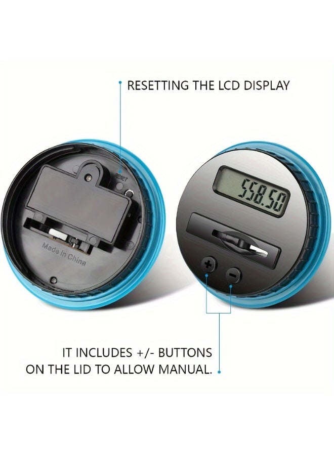 Hayat Comfort Large Piggy Bank, Coin Saver, ABS Digital Coin Counting Bank, Educational Savings Bank for Kids, Electronic Coin Bank for Saudi Coins - Image 5