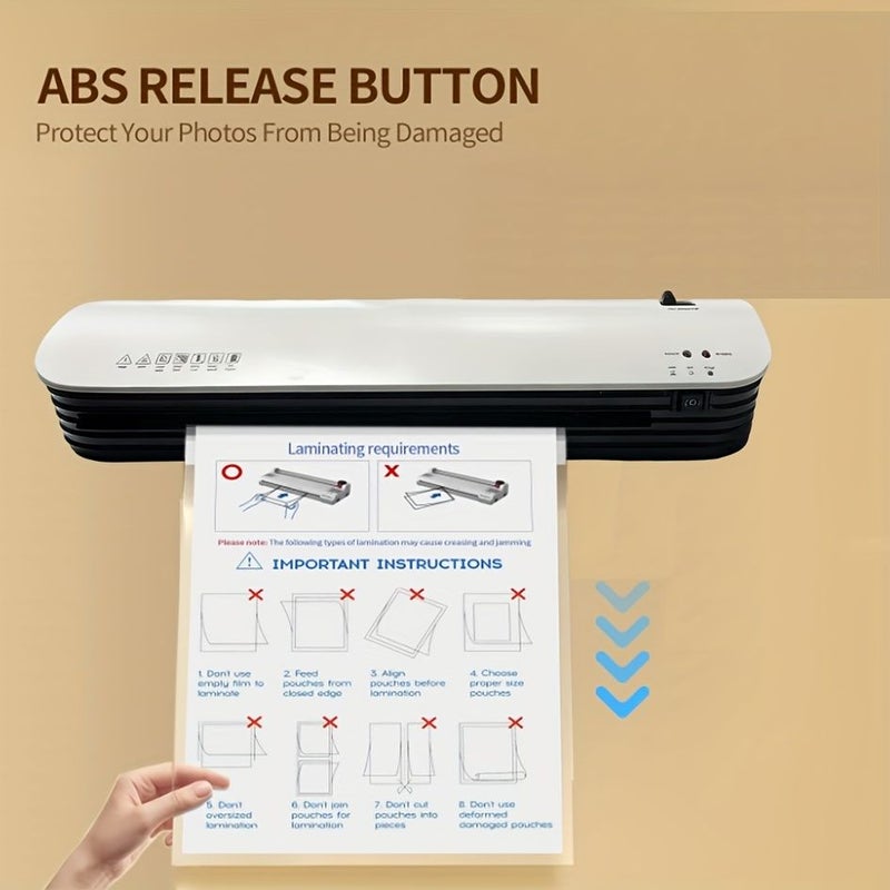 A3 13 Inch 9 In 1 Thermal Laminator Machine with Hot And Cold Laminating Function Fast 60 Second Warm Up Technology Never Jam Design For Home Office School Use Includes Rounder Cutter And Film - Image 4