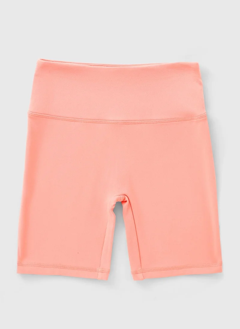 Souluxe Girls Peach Soft Touch Cycling Shorts