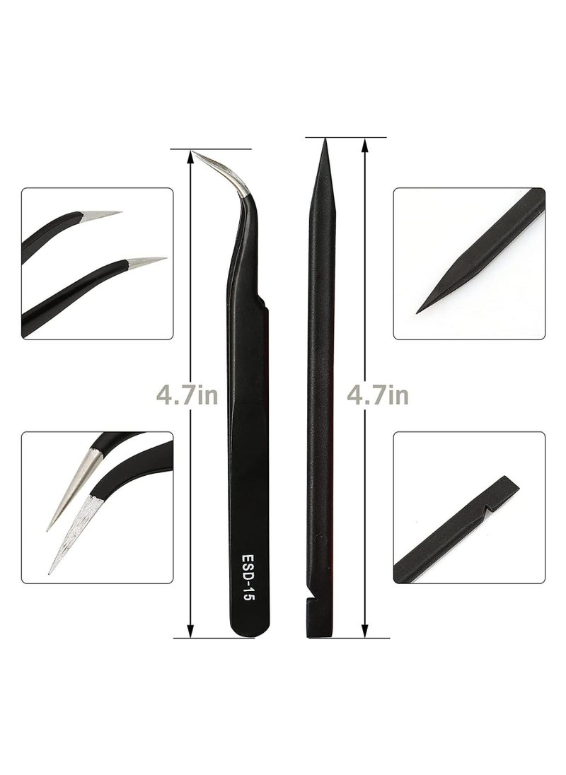Anmi 9 PCS Cleaning Repair Tool Kit for Xbox, Repair Kit Include Security Screwdriver,Tweezers, Prying Tool and Cleaning Brush, Console Cleaning Tool for Xbox One/360/X PS4 PS3 PS5  - Image 2