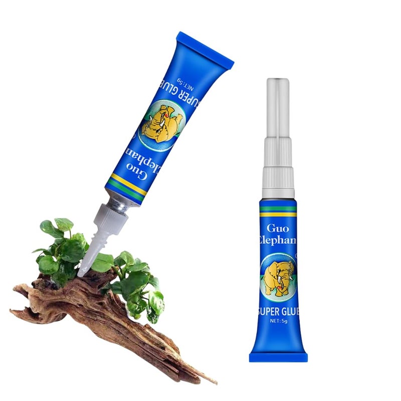 SANSEFERO Premier Plants Instant Elephant Glue For scaping Aquarium Plants Rocks Driftwood Aquascaping 10 Grams 5 Grams Pack of 2 