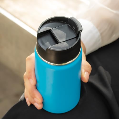 Prurex Flip Lid for Hydro Flask 12 16 18 20 32 40 64 oz Wide Mouth Bottle,Replacement Lid for Hydroflask,Thermoflask,Iron Flask and More 2.28" Wide Mouth Bottles(Black 1 Pack） - Image 5
