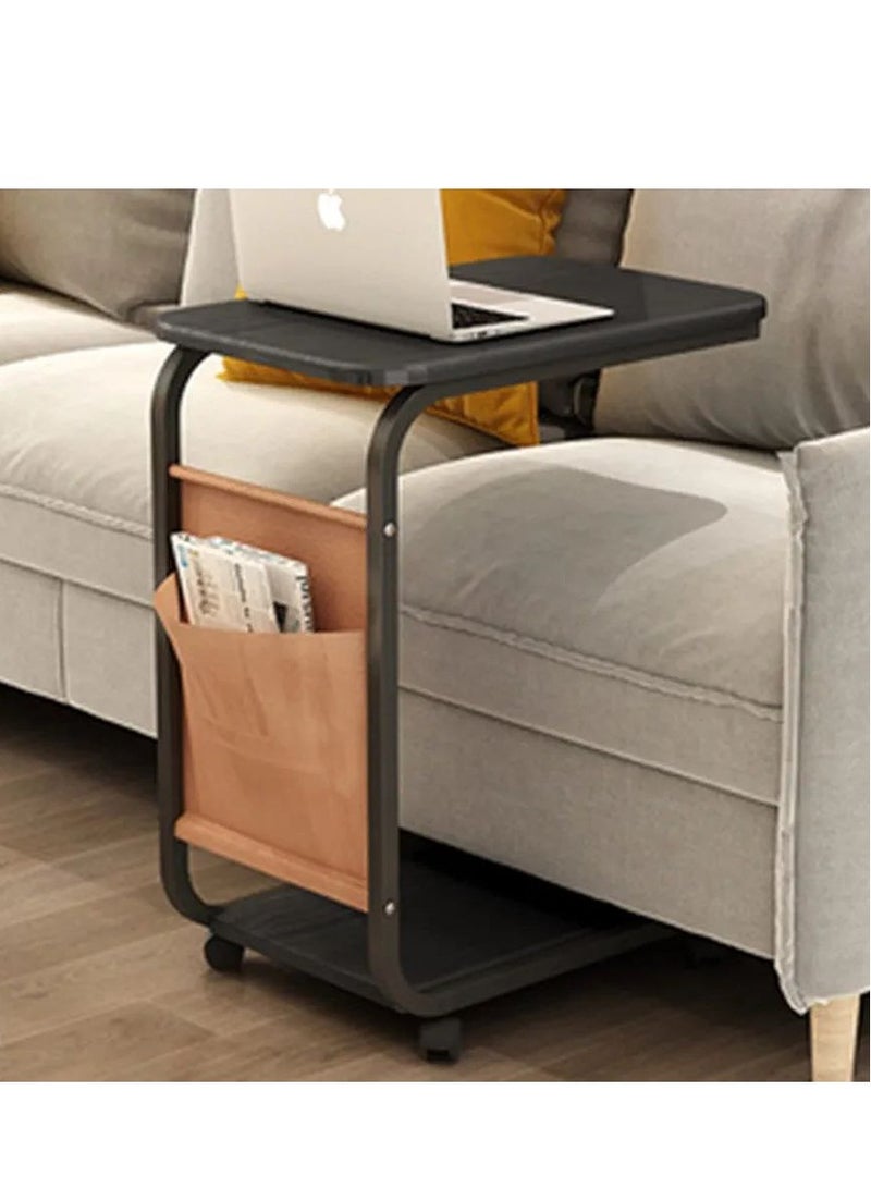 BAIG Coffee Overbed Adjus Height Side Storage Sofa Magazine Bag Living Room Bedroom Hallway Home (Color : Black)  - Image 1