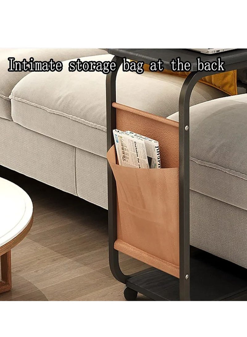 BAIG Coffee Overbed Adjus Height Side Storage Sofa Magazine Bag Living Room Bedroom Hallway Home (Color : Black)  - Image 5