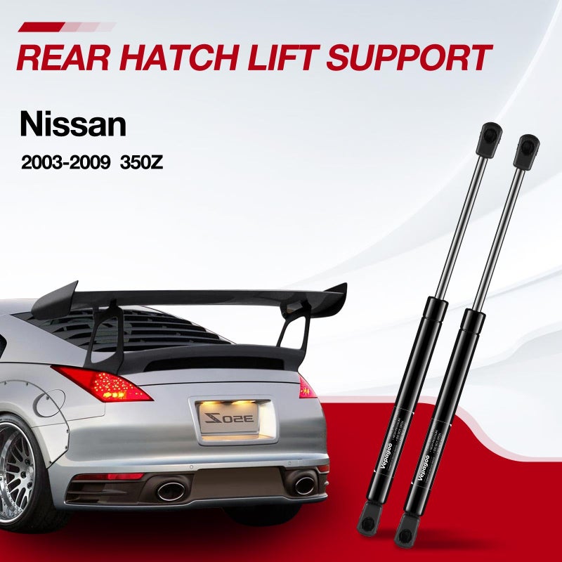 Vepagoo PM1013 Rear Hatch Trunk Liftgate Strut Shock Compatible with 2003-2009 Nissan 350Z Coupe 2-Door Hatch-Enhanced with Added Lifting Pressure Over OEM, 16657, 90452CD700 - Image 2