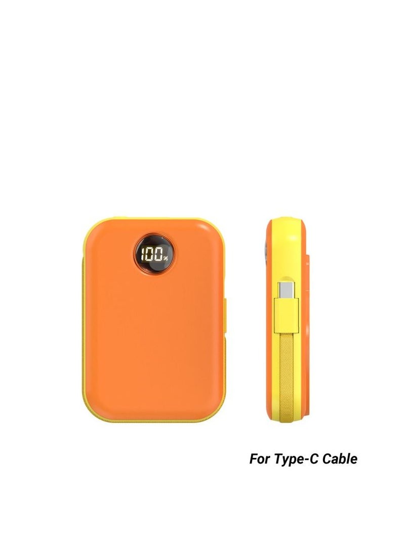 GULFLINK Fast Magnetic Portable Power Bank with Typec Cable 10000mah Orange - Image 1