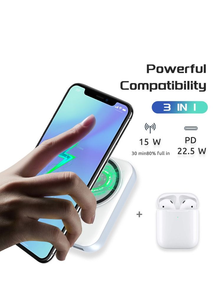 GULFLINK Fast Magnetic Portable Power Bank with Typec Cable 10000mah Orange - Image 5