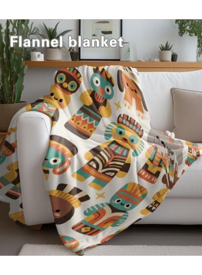 عام بطانية رقيقة من الفانيلا الكرتونية للأطفال أو الطلاب (دافئة ومريحة ومناسبة للنوم والألعاب) 100 سم * 150 سم - 340 - Image 1