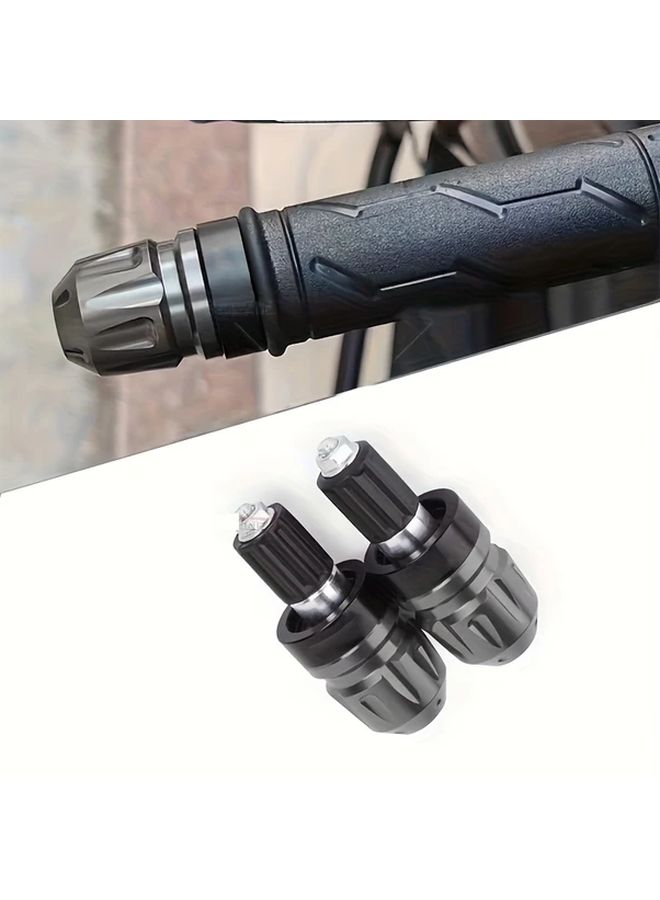 Aluminum Alloy Motorcycle Handlebar Plugs Silvery 2pcs Balance Block Ball Joint - Image 3