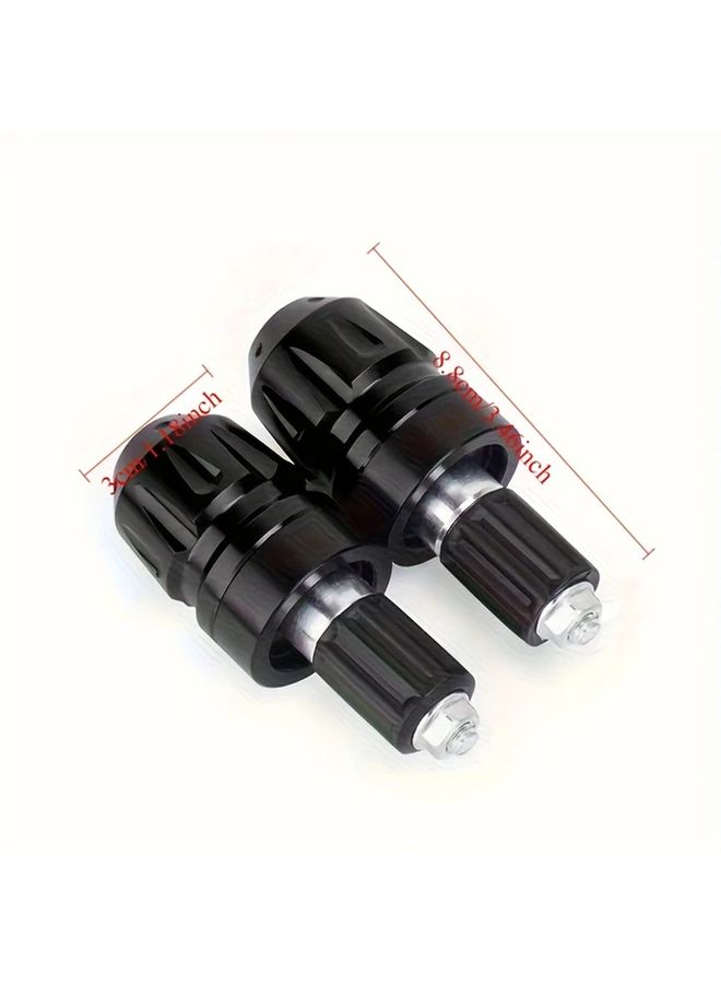 Aluminum Alloy Motorcycle Handlebar Plugs Silvery 2pcs Balance Block Ball Joint - Image 2