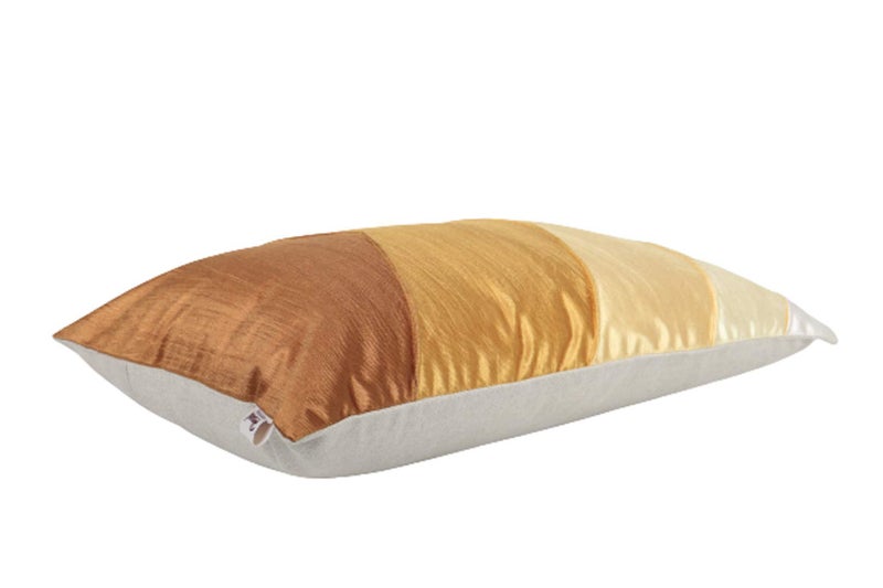Home- The Best is for You Polyester Rectangular Striped Cushion Cover 12x18 Inch Pack of 2 (Mustard) - Image 4