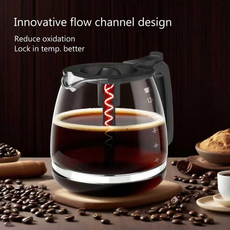 CUPALL Coffee Machine Glass Carafe, 12Cup Coffee Pot, Compatible with KitchenAid KCM1209 KCM1208, Cuisinart DCC 1220BKS, Capresso SG300, Gourmia GCM3260, Krups Essential,Wamife &Mueller Coffee Makers - Image 4