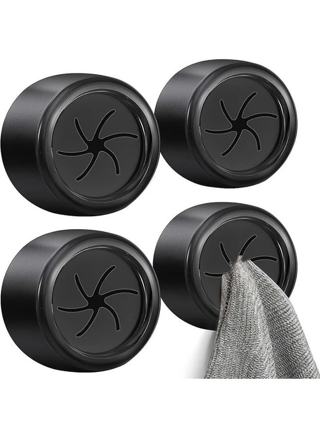 3pcs Silvery Towel Stopper Wall Hanging Bathroom Kitchen Rag Wash Towel Hook - Image 3
