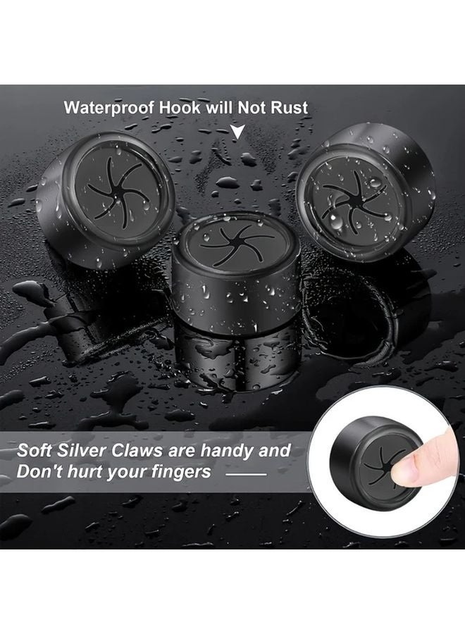 3pcs Silvery Towel Stopper Wall Hanging Bathroom Kitchen Rag Wash Towel Hook - Image 5