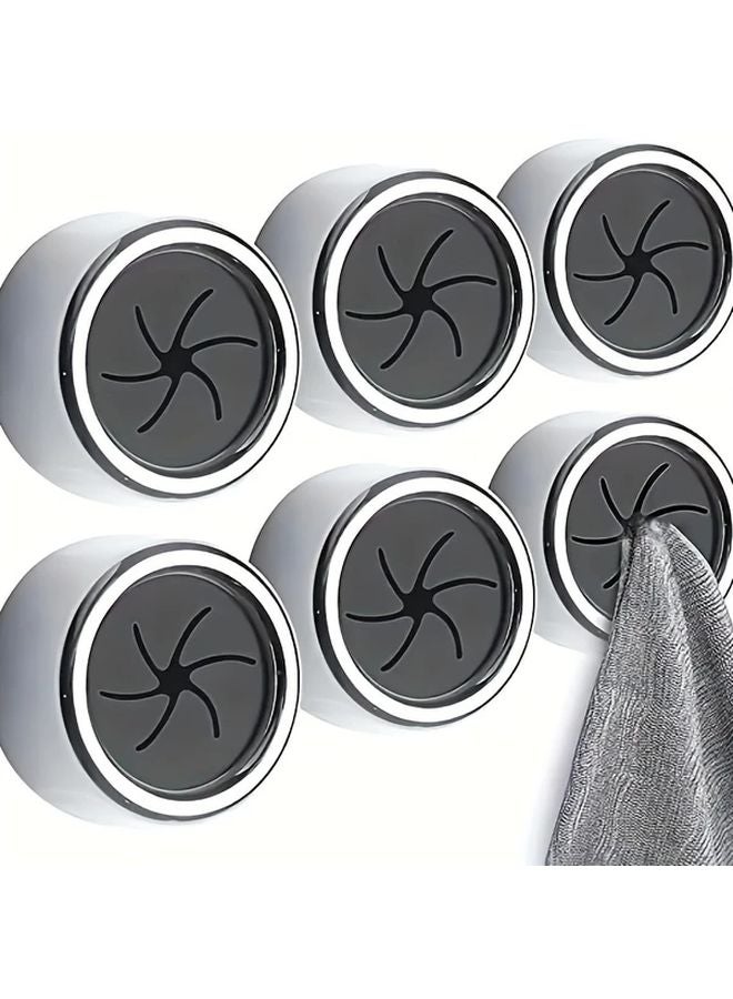 3pcs Silvery Towel Stopper Wall Hanging Bathroom Kitchen Rag Wash Towel Hook - Image 2