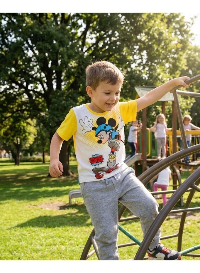 ميكي ماوس تي شيرت ديزني ميكي ماوس بوي100%قطن - Image 2