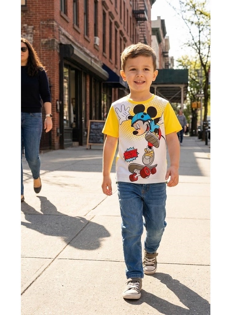 ميكي ماوس تي شيرت ديزني ميكي ماوس بوي100%قطن - Image 3