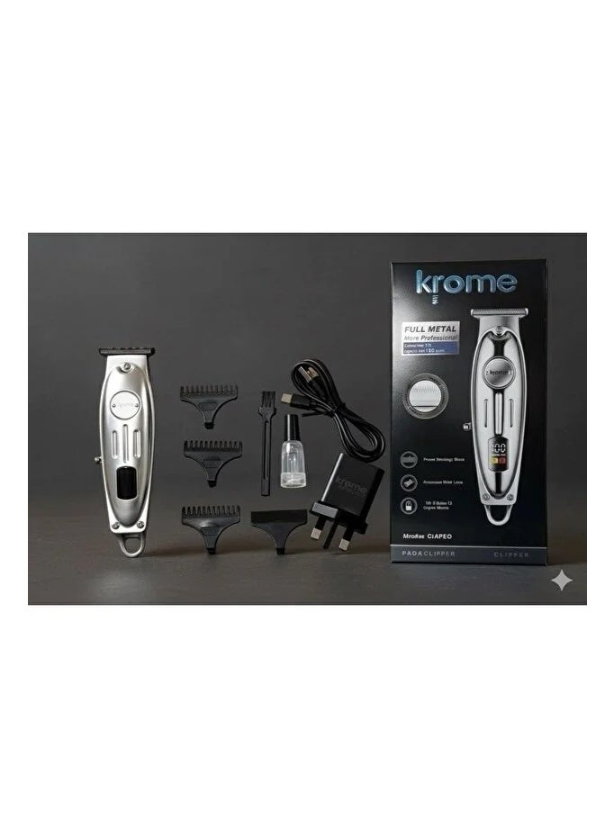 كروم ماكينة تشذيب اللحية الاحترافية (صفر، 1، 2، و3 مم) | الأصلي - Image 1