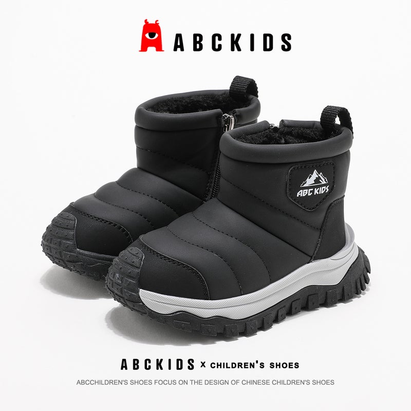 Abckids Kidsren'S Snow Boots Winter Fleece-Lined Girls' Northeastern Cotton Shoes Kidsren'S Warm Boots - Image 5