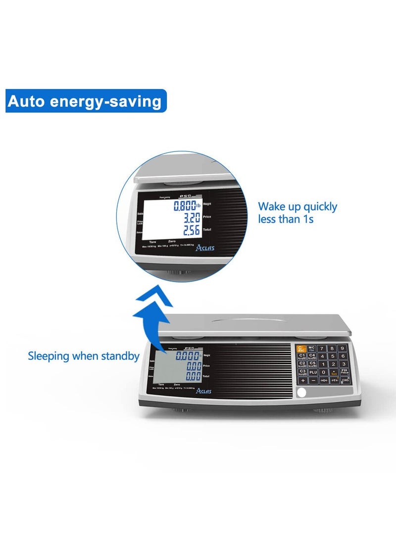 Digital Commercial Price Computing Scale Weighing Scale with 30 Kg Capacity for Food, Meat, Fruit  - Image 5