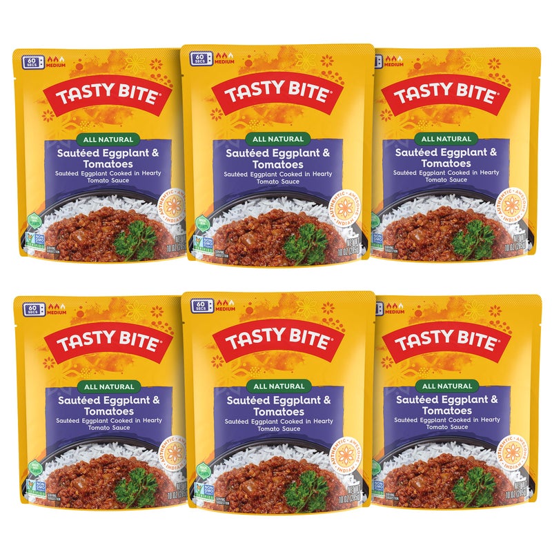 Tasty Bite Punjab Eggplant 10 Ounce Pack of 6 Ready to Eat Microwavable Entree Vegan Sweet  Spicy Packaging May Vary - Image 3
