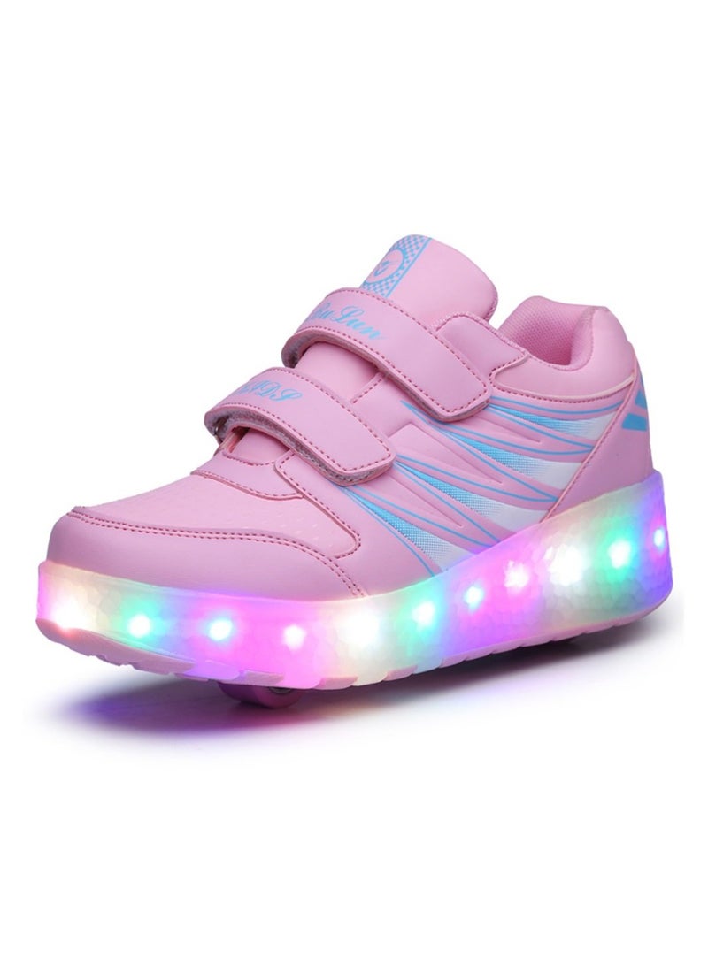 Arabest Kids Roller Skates Shoes USB Chargeable LED Light Up Shoes Wheels Roller Shoes Girls Sneakers Boys Best Gifts  - Image 4