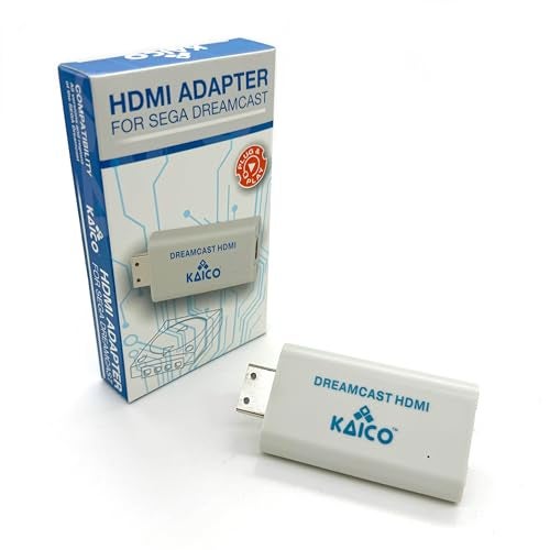 KAICO محول HDMI لجهاز سيغا دريم كاست من كاكو - محول HDMI سهل الاستخدام لجهاز سيغا دريم كاست - يدعم مخرجات DC VGA و RGBS - كابل AV شامل لجميع ألعاب دريم كاست - Image 1