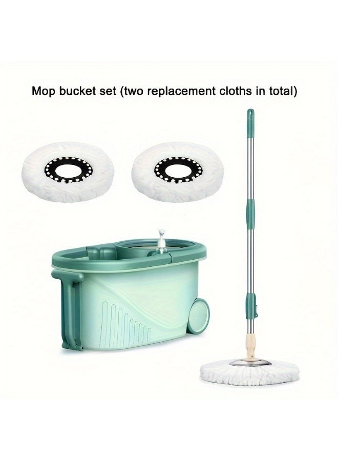 Magic Mop With Bucket 360 rotating with wheels for easy movement, Microfiber Spin Mop With Bucket and Detergent Bottle/Extendable Handle Ideal for Cleaning All Kinds of Floors，Height Adjustable, With 2 Extra Refills - Image 1