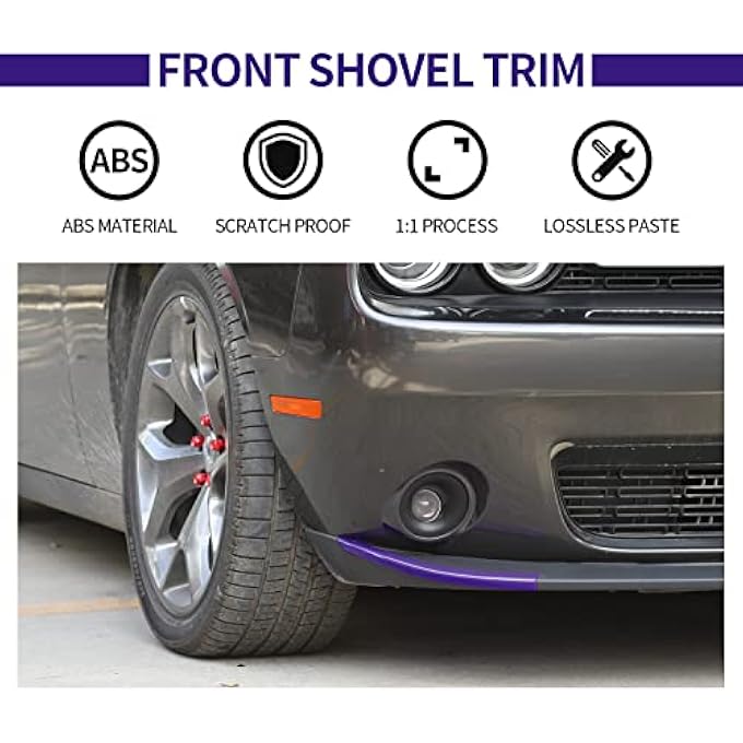 ريحني لدودج تشالنجر 20152023 غطاء واقي لشق الشفاه الأمامي متوافق مع تشالنجر 20152023Purple Sxt - Image 5