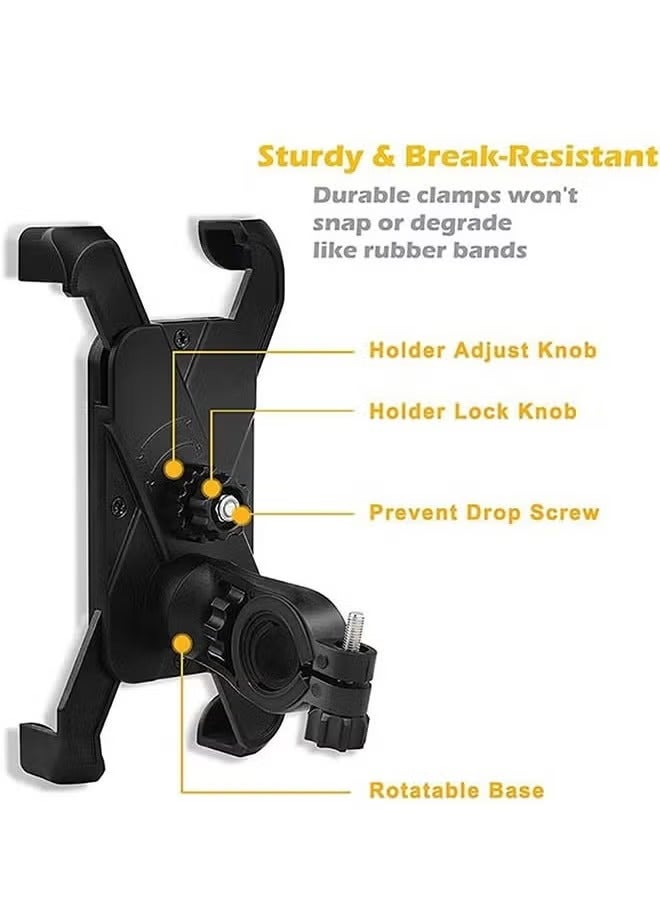 UMIXPRO 360 Degree Rotation Anti Shake Bicycle Phone Holder Universal Motorcycle Mobile Phone Holder Mount Clamp Compatible with iPhone and Samsung - Image 5