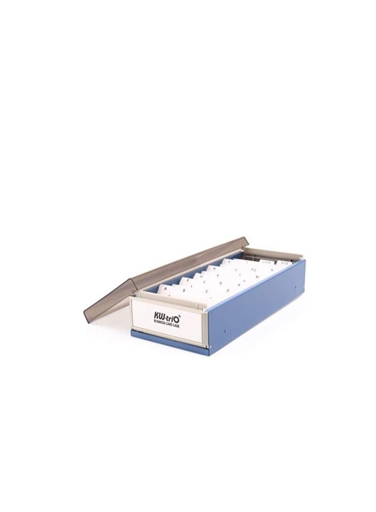 KWTrio Business Card File Name Card Case Holder Card Storage Box Organiser,Fit Card Size 5.6cm x 9.1cm , Large Capacity for 800 Cards Black - Image 4