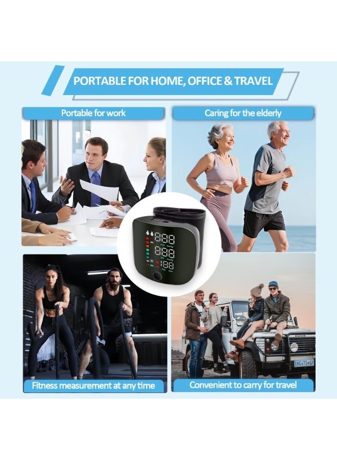 Automatic Blood Pressure Monitor – Upper Arm/Wrist Blood Pressure Monitor with LED Display, Dual User 99-Set Memory Function, USB-C Charging, Adjustable Cuff, Suitable for Home and Travel Use – Saudi Arabia Version - Image 2