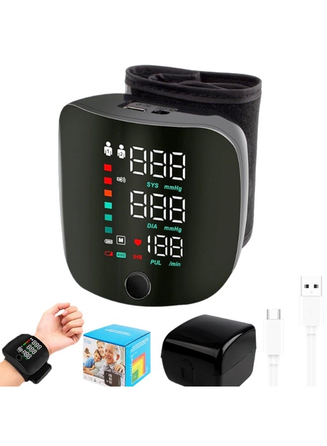 Automatic Blood Pressure Monitor – Upper Arm/Wrist Blood Pressure Monitor with LED Display, Dual User 99-Set Memory Function, USB-C Charging, Adjustable Cuff, Suitable for Home and Travel Use – Saudi Arabia Version - Image 1