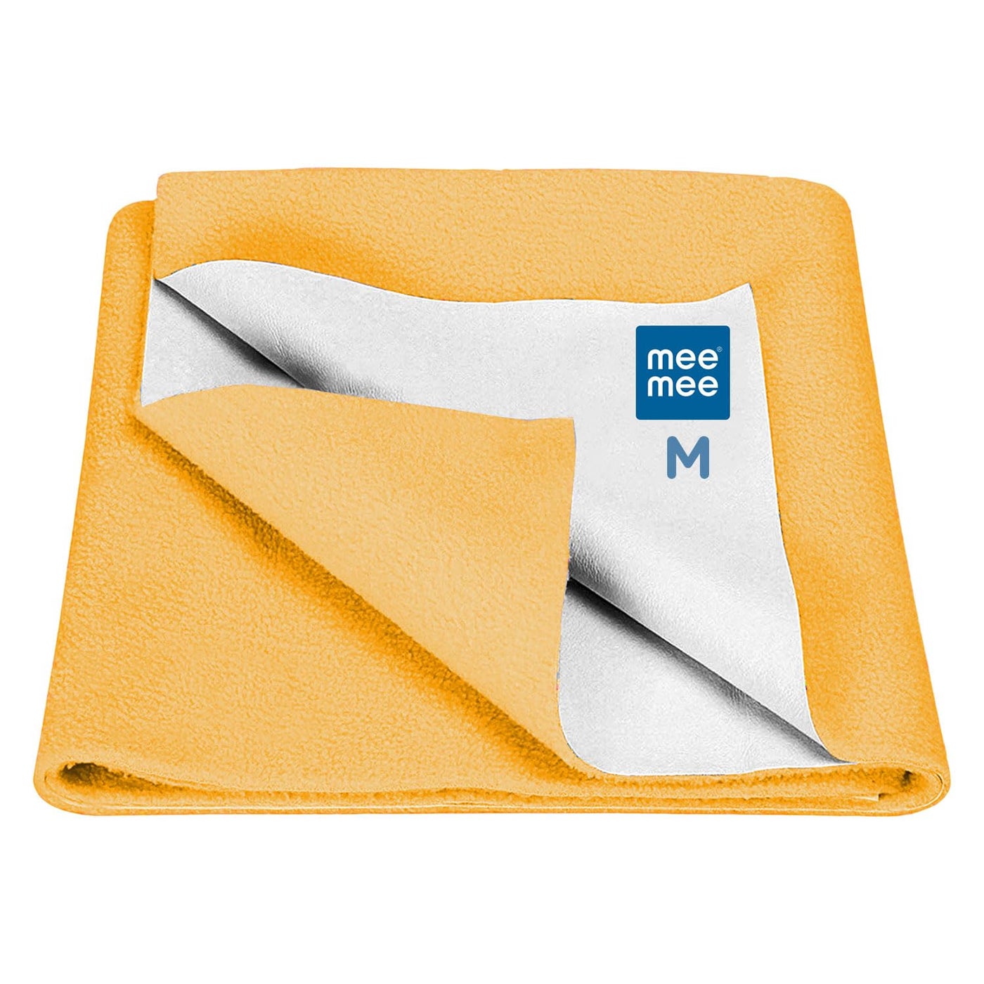 Mee Mee Navy Blue Instadry Cotton Bed Protector Mattress Super Absorbent FastDry Sheet for Newborns Breathable Soft Gentle Reusable Waterproof Cot Sheet for Babies 70x100cm Orange Medium