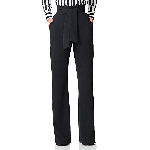 LKOUS Women's Black Dress Pants Stretchy High Waisted Straight Wide Leg Pants Business Work Pants for Office - Image 1