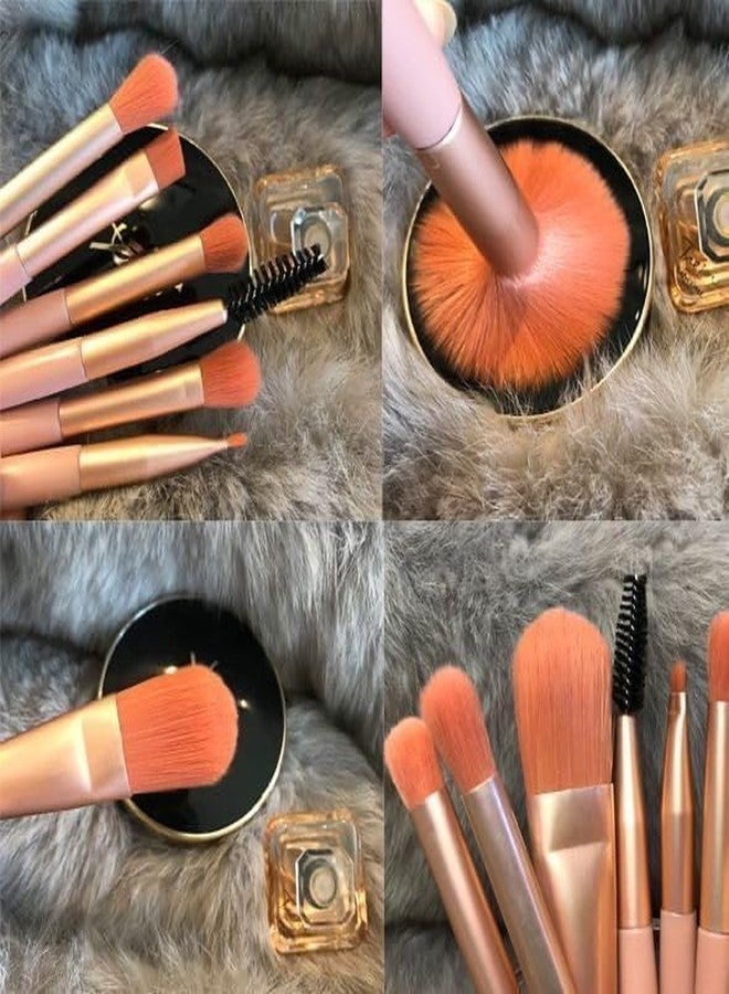 Aternal Professional Makeup Brushes Set, Portable Makeup Brushes, 8 Pieces Makeup Brush Set with Eyeshadow, Eyebrow, Powder, Cosmetic Bag, Foundation Brush Set, Mini Size - Image 4