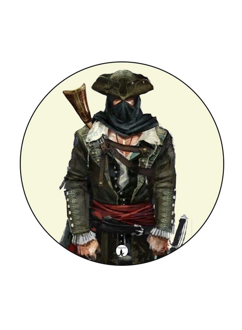 RKN Video Game Assassin's Creed Printed Mouse Pad Round  Multicolour