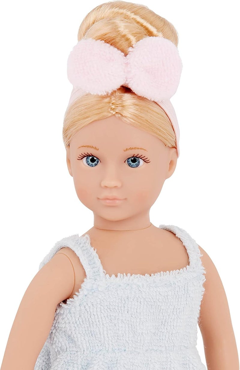 LORI Dolls – Adelina’s Bathtub Set – Mini Doll & Toy Bathroom Furniture – 6-inch Doll & Dollhouse Accessories – Tub, Vanity, Lounge Chair, Mirror, Towels – Play Set for Kids – 3 Years + - Image 4