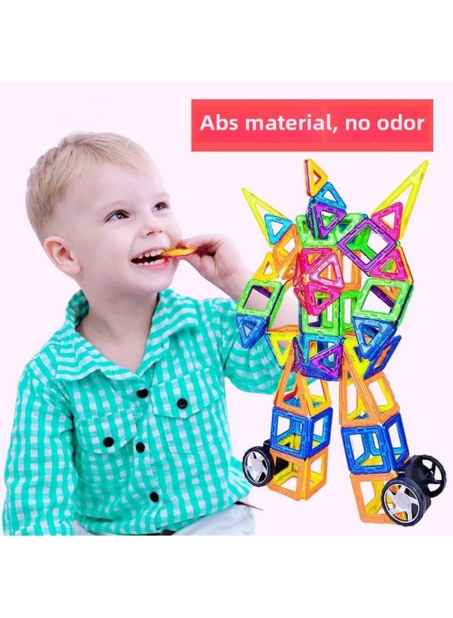 Magnetic Pieces Building Blocks Children's Pure Magnet Iron Shot Toy Boy's Intelligence Brain Girl's Educational Assembling Multifunctional-Color:277-piece Set 【combination Package】】 - Image 4