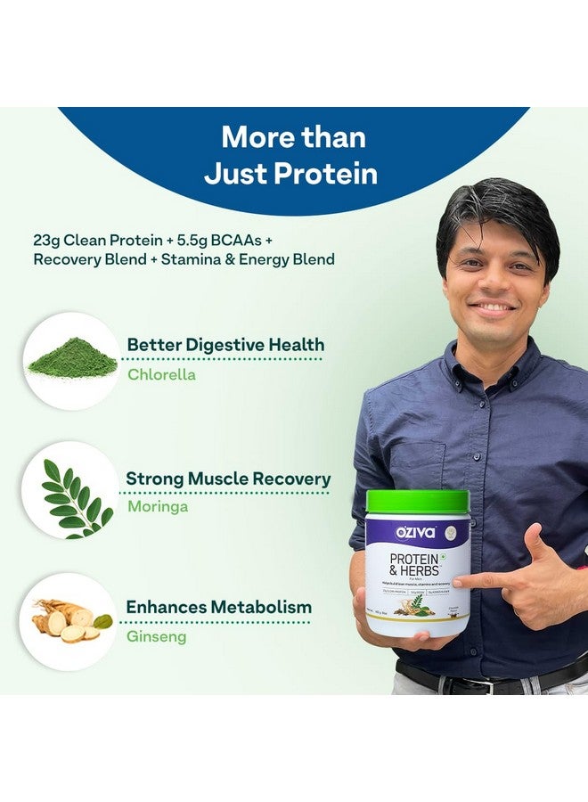 OZiva Protein & Herbs for Men, Chocolate, 16 Servings, 500 g - Image 3