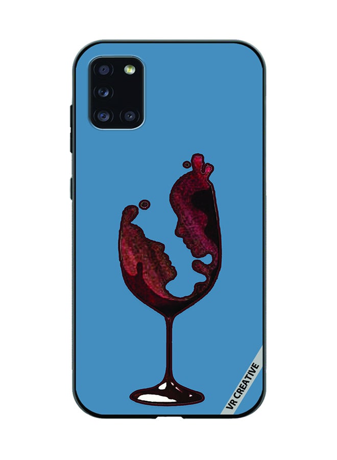 VR CREATIVE Protective Case Cover For Samsung Galaxy A31 Wine Glass Art Design Multicolour - Image 1