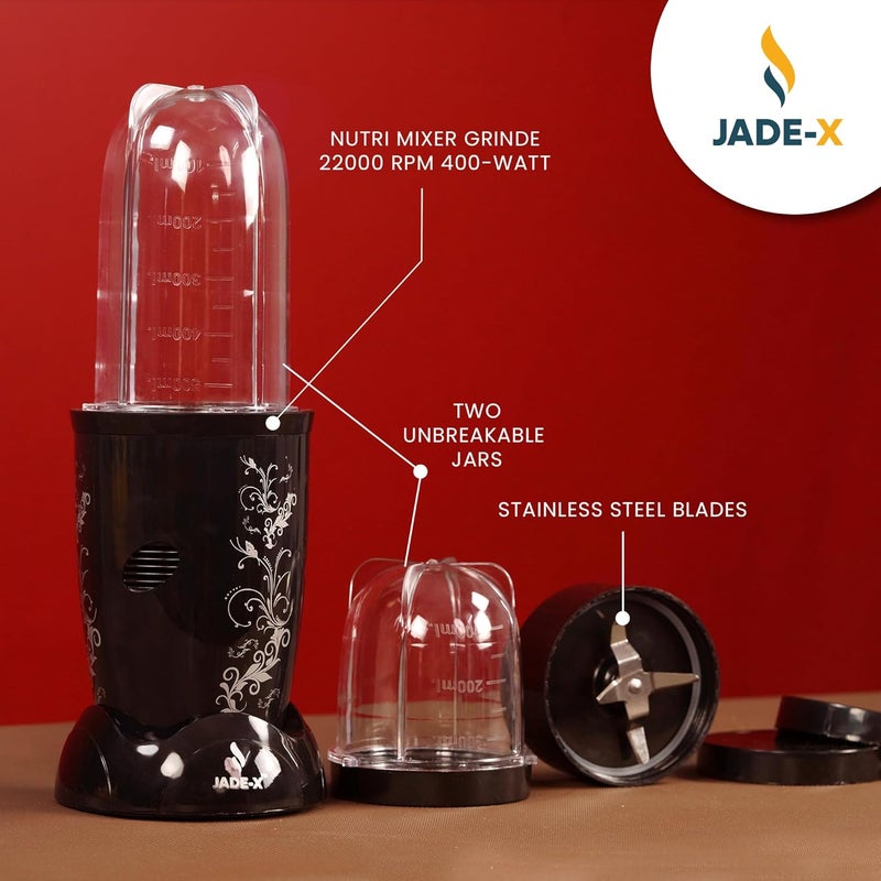 Jade-X JADEX Nutri Blender Powerful and Compact Personal Blender for Healthy Smoothies and More Black - Image 5