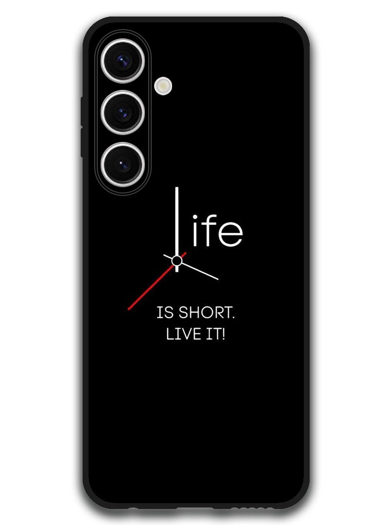 Theodor Protective Case Anti Scratch Shock Proof Bumper Cover For Samsung Galaxy S24 FE Life is Short (2)  - Image 1