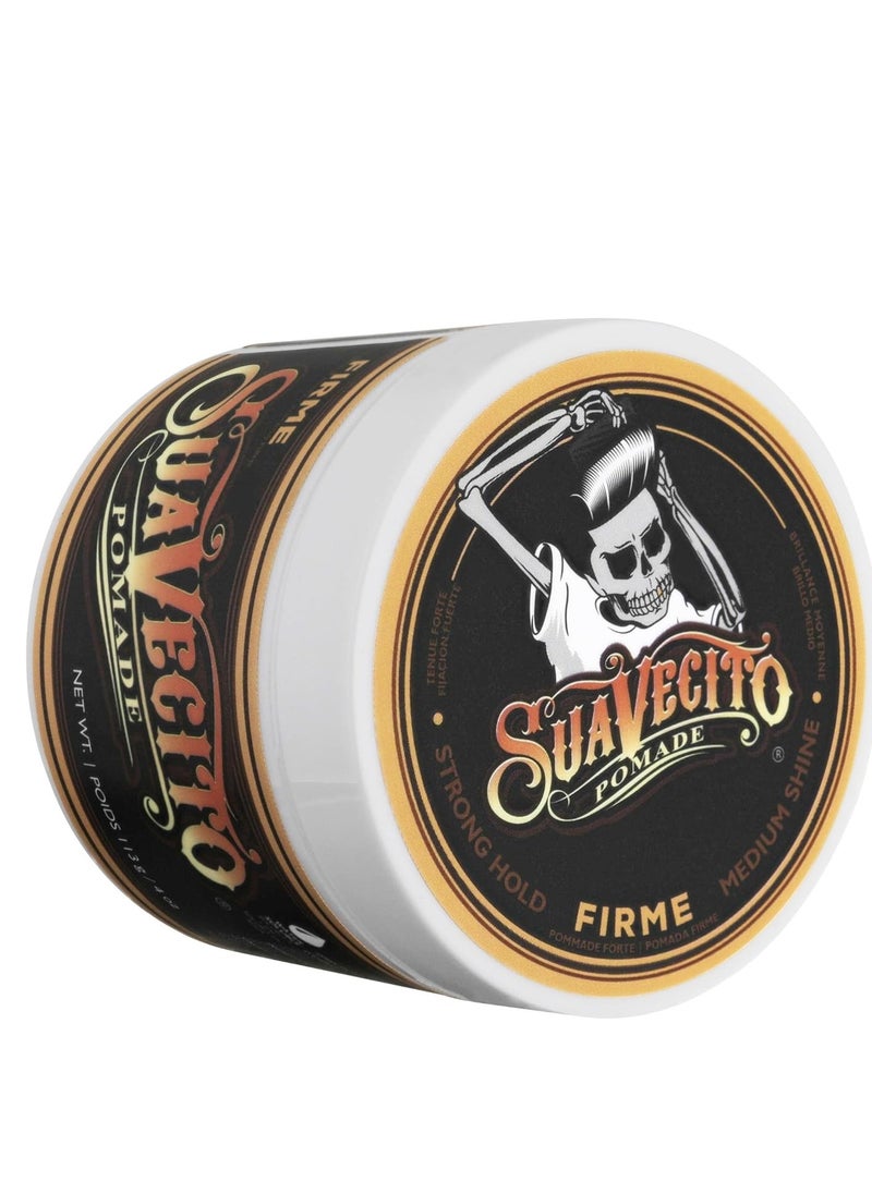 SUAVECITO Suavecito Pomade Firme (Strong) Hold - Strong Hold Hair Pomade For Men - Medium Shine Water Based Flake Free Hair Gel - Easy To Wash Out - All Day Hold For All Hair Styles  - Image 2