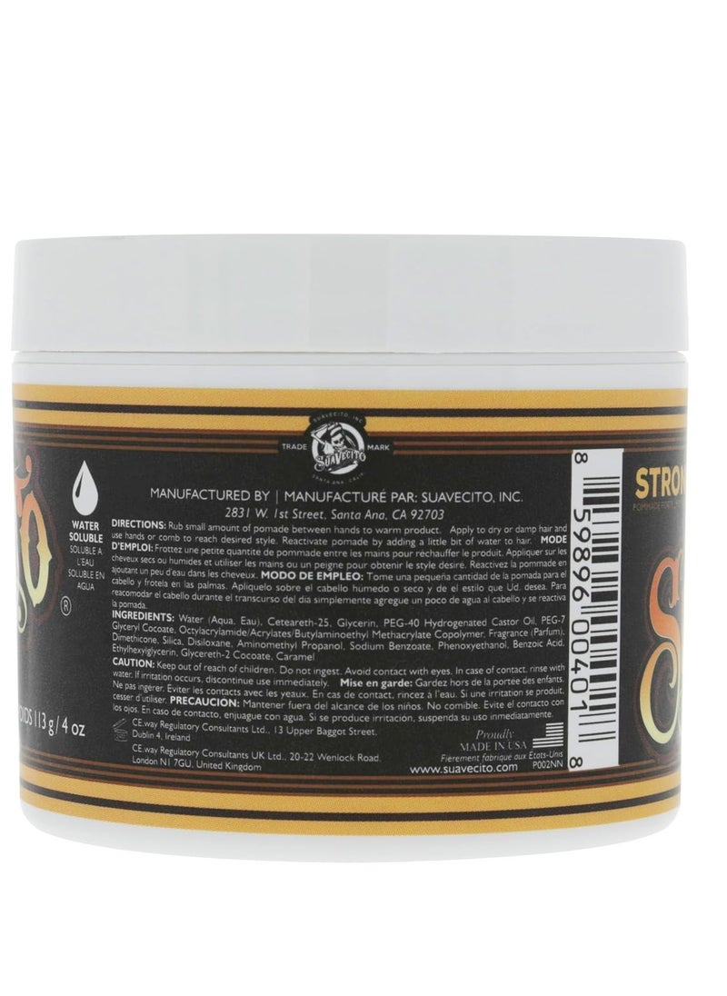 SUAVECITO Suavecito Pomade Firme (Strong) Hold - Strong Hold Hair Pomade For Men - Medium Shine Water Based Flake Free Hair Gel - Easy To Wash Out - All Day Hold For All Hair Styles  - Image 3