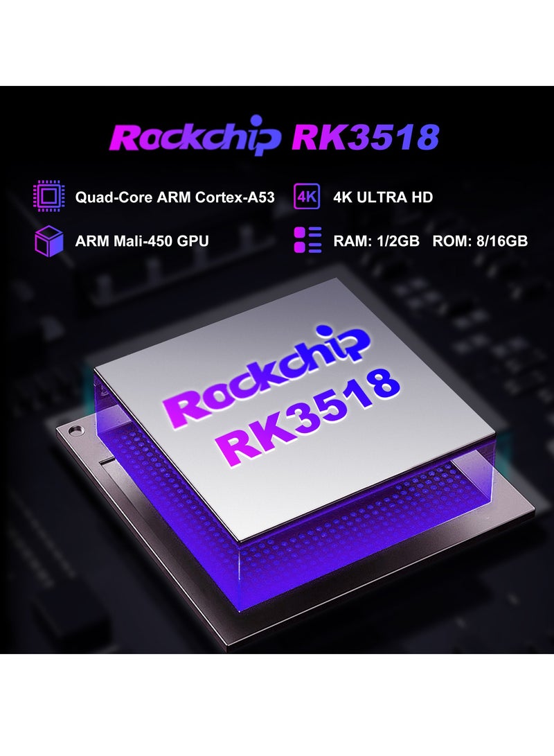 اتش 96 ماكس جهاز تلفزيون يعمل بنظام Android 14 رباعي النواة BT5.4 بدقة 4K بمعدل 60 إطارًا في الثانية، مشغل ATV، مساعد Google الصوتي، مشغل الوسائط، جهاز تلفزيون ذكي - Image 2