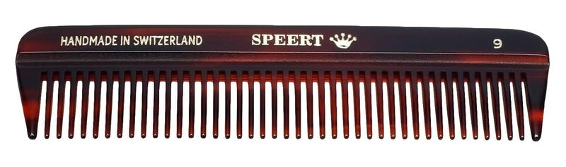 Speert 9 Handmade Wide Tooth Comb Tortoise Havana Acetate Thick Coarse Curly Detangling Parting Grooming Teasing Hair Styling Hairdresser Barber Hairdressing Wet Dry Pocket Travel Women Men Kids