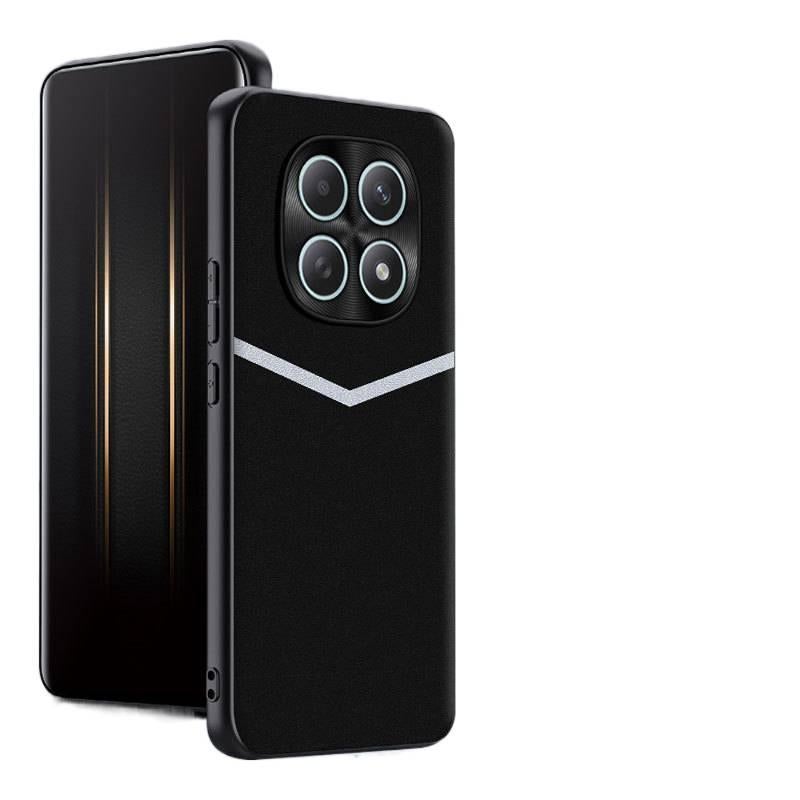 LS غطاء واقي بملمس جلد لـ Redmi Note 14 Pro مع حماية من السقوط وتغطية كاملة مع مقاوم للصدمات مع خياطة على شكل V مع ملمس جلد باللون أسود باللون الأسود باللون الأحمر - Image 1